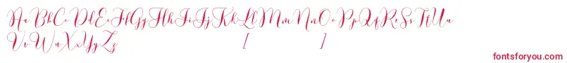 Lovely Dramatis Demo Font – Red Fonts on White Background