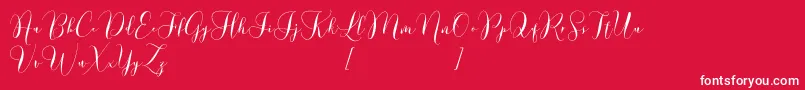Lovely Dramatis Demo Font – White Fonts on Red Background