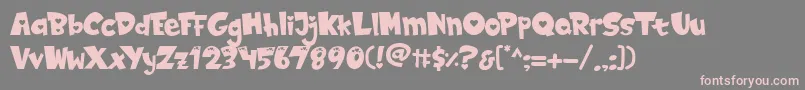 LOVELY HEART Font – Pink Fonts on Gray Background