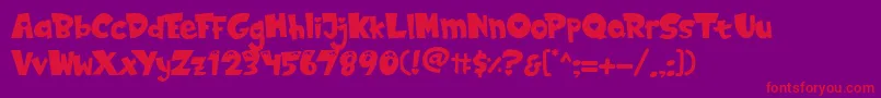 LOVELY HEART Font – Red Fonts on Purple Background