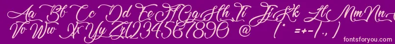 Lovely Home Font – Pink Fonts on Purple Background