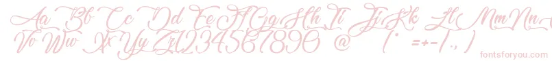 Lovely Home Font – Pink Fonts on White Background