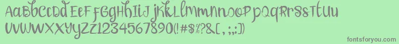 Więcej informacji o czcionce lovely honey Czcionka lovely honey – szare czcionki na zielonym tle
