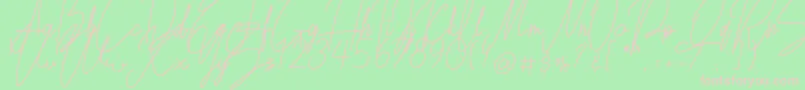 Police Lovely Jeanne Script – polices roses sur fond vert