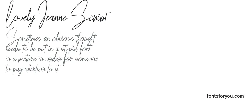 Lovely Jeanne Script Font