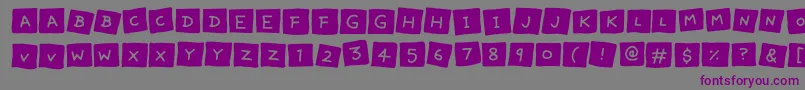 Lovely Notes-fontti – violetit fontit harmaalla taustalla