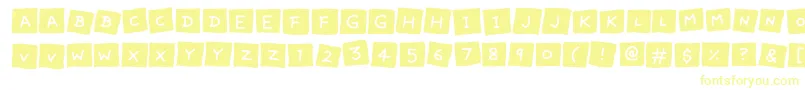 Lovely Notes-fontti – keltaiset fontit