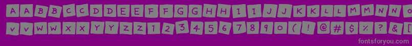 Lovely Notes Font – Gray Fonts on Purple Background