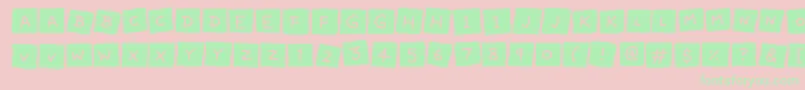 Lovely Notes Font – Green Fonts on Pink Background