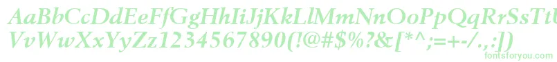 BerlingLtBoldItalic Font – Green Fonts on White Background