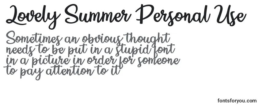Schriftart Lovely Summer Personal Use