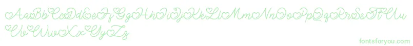 Lovely Valentine Font – Green Fonts on White Background