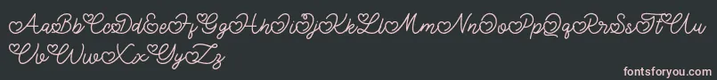 Lovely Valentine Font – Pink Fonts on Black Background