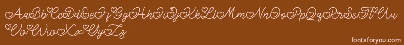 Lovely Valentine Font – Pink Fonts on Brown Background