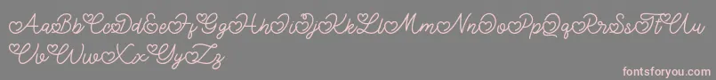 Lovely Valentine-Schriftart – Rosa Schriften auf grauem Hintergrund