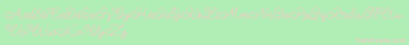 Lovely Valentine-Schriftart – Rosa Schriften auf grünem Hintergrund