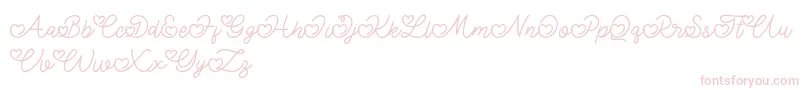 Lovely Valentine Font – Pink Fonts on White Background