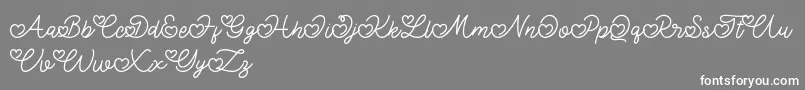 Lovely Valentine-Schriftart – Weiße Schriften auf grauem Hintergrund