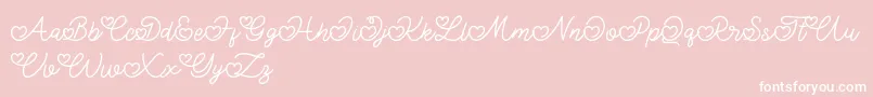 Lovely Valentine Font – White Fonts on Pink Background