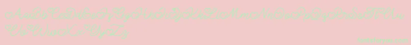 Lovely Valentine-Schriftart – Grüne Schriften auf rosa Hintergrund