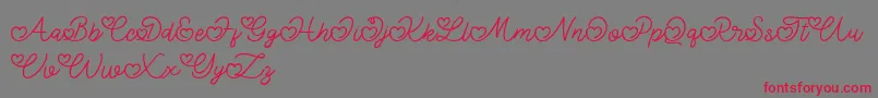 Lovely Valentine Font – Red Fonts on Gray Background