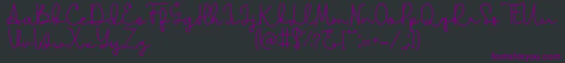 Lovely Font – Purple Fonts on Black Background