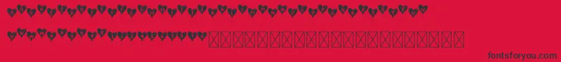 LovelyBalloon Font – Black Fonts on Red Background