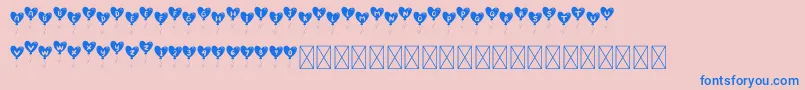 LovelyBalloon Font – Blue Fonts on Pink Background