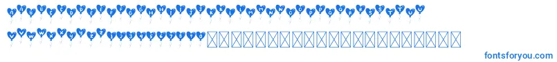 LovelyBalloon-Schriftart – Blaue Schriften