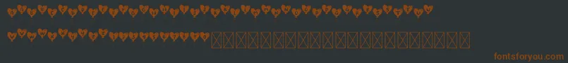 LovelyBalloon Font – Brown Fonts on Black Background
