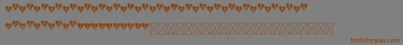Fonte LovelyBalloon – fontes marrons em um fundo cinza
