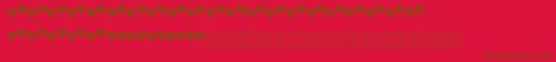 LovelyBalloon Font – Brown Fonts on Red Background