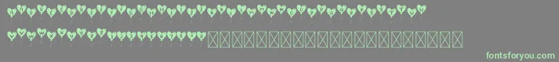 LovelyBalloon Font – Green Fonts on Gray Background