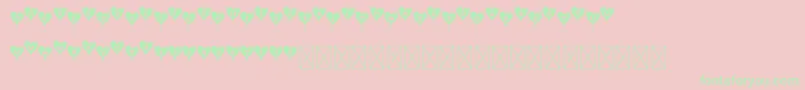 Czcionka LovelyBalloon – zielone czcionki na różowym tle