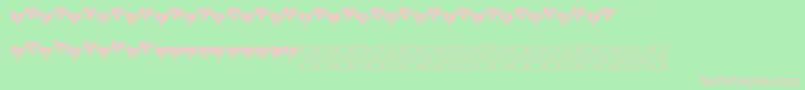 LovelyBalloon Font – Pink Fonts on Green Background