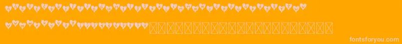 LovelyBalloon Font – Pink Fonts on Orange Background