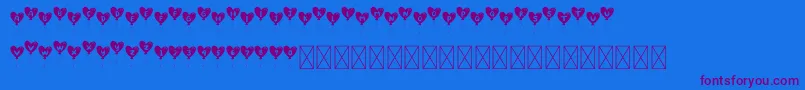 LovelyBalloon Font – Purple Fonts on Blue Background
