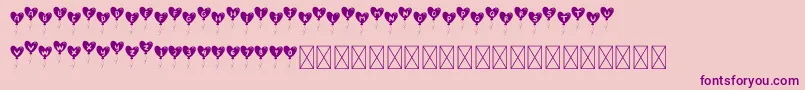 LovelyBalloon Font – Purple Fonts on Pink Background
