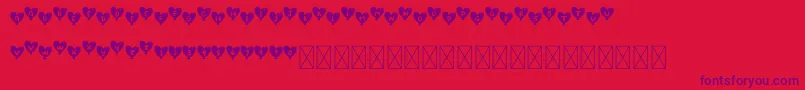 LovelyBalloon Font – Purple Fonts on Red Background