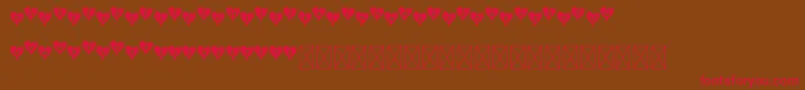 LovelyBalloon Font – Red Fonts on Brown Background