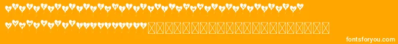 Шрифт LovelyBalloon – белые шрифты на оранжевом фоне