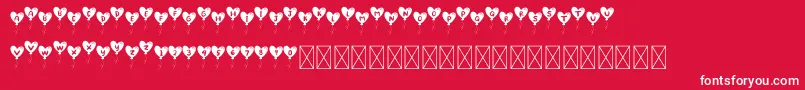 LovelyBalloon Font – White Fonts on Red Background