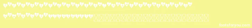 Fonte LovelyBalloon – fontes brancas em um fundo amarelo