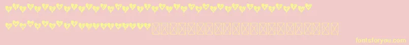 LovelyBalloon Font – Yellow Fonts on Pink Background