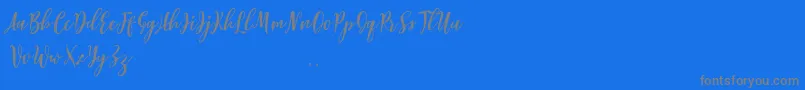 Lovelyou free Font – Gray Fonts on Blue Background