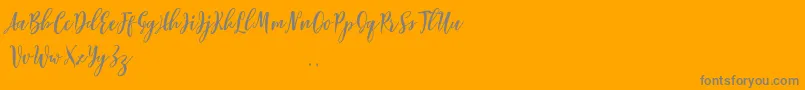 Lovelyou free Font – Gray Fonts on Orange Background