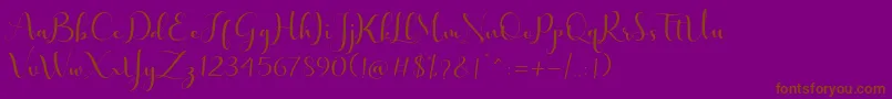 lovelyvalentine free Font – Brown Fonts on Purple Background