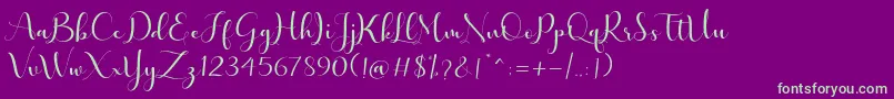 lovelyvalentine free Font – Green Fonts on Purple Background