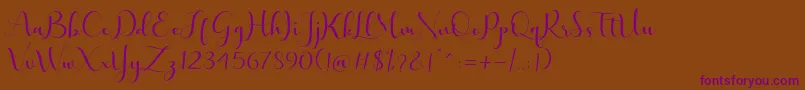 Шрифт lovelyvalentine free – фиолетовые шрифты на коричневом фоне