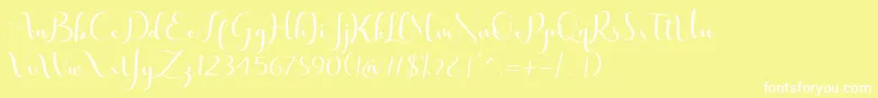 Шрифт lovelyvalentine free – белые шрифты на жёлтом фоне